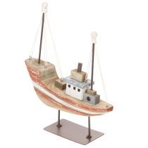 Produkt Dekoracyjny drewniany model łódki na parapet 20cm