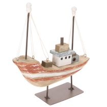 Produkt Dekoracyjny drewniany model łódki na parapet 20cm