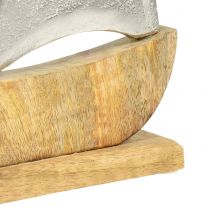 Produkt Dekoracja żaglowca naturalne srebrne drewno mango 25,5x4x28,5cm