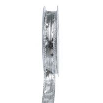 Produkt Taśma dekoracyjna srebrna z krawędzią drutu 15mm 25m