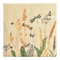 Produkt Serwetki letnie ważki łąkowe kwiaty 33x33cm 20 szt