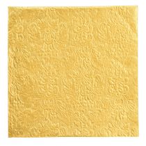 Produkt Serwetki złote z wytłoczonymi zdobieniami 33x33cm 15 szt