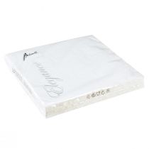 Produkt Serwetki Białe Dekoracja Stołowa Wzór Tłoczony 33x33cm 15 szt