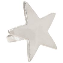 Produkt Serwetnik gwiazda obrączki na serwetki srebrny metal 7cm Ø4cm 4 szt.