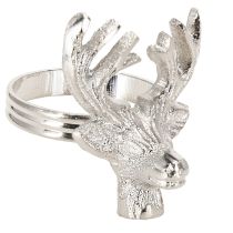 Produkt Serwetniki srebrne jeleń metalowy serwetnik Ø4cm 4 szt.