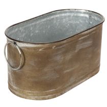 Produkt Zestaw metalowych doniczek i pojemników, styl vintage retro, dł. 22,5 cm/27 cm/31 cm