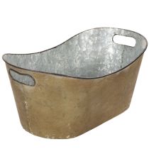 Produkt Zestaw doniczek i pojemników, kolor miedziano-biały, dł. 32,5 cm/36,5 cm/41,5 cm