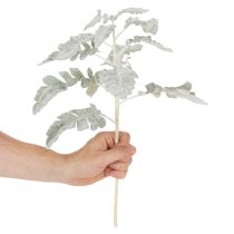Produkt Sztuczna gałązka starzec, liść srebrny, misternie wykonana, 45 cm, 3 sztuki