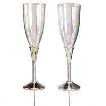 Produkt Dekoracja sylwestrowa do zawieszenia kieliszka do szampana na drucie wys. 9,5 cm 8 sztuk