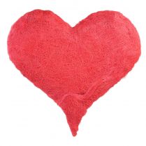 Produkt Ozdoba serca z włókien sizalowych w różowym sercu sizalowym 40x40cm