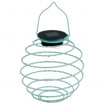 Produkt Solarna lampka ogrodowa turkusowa 22cm z 25 diodami LED o barwie ciepłej bieli