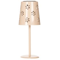 Produkt Lampa stołowa z kwiatowym wzorem, zasilana energią słoneczną, do romantycznego oświetlenia ogrodu, 28 cm