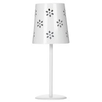 Produkt Solarna lampka stołowa z motywem kwiatów 28 cm, biała