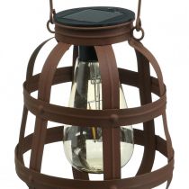 Lampa solarna, lampa ogrodowa, latarnia dekoracyjna ciepła biel Ø14,5cm W19cm
