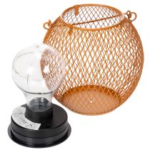 Produkt Latarnia solarna LED do nastrojowego oświetlenia ogrodu w atrakcyjnej metalowej obudowie, 12 cm