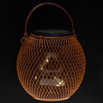 Produkt Latarnia solarna LED do nastrojowego oświetlenia ogrodu w atrakcyjnej metalowej obudowie, 12 cm