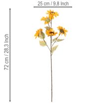 Produkt Sztuczny kwiat słonecznika, realistyczna dekoracja, 72 cm, 2 sztuki