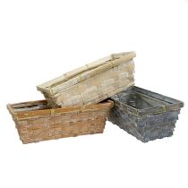 Produkt Zestaw koszyków na wióry, koszyki na rośliny, biały/szary/brązowy, 6 szt. 25/12cm