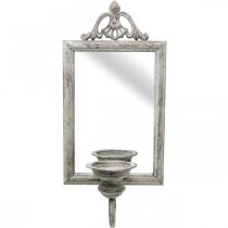 Produkt Lustro antyczny wygląd ze świecznikiem shabby chic H50cm