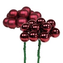 Produkt Mini bombka świąteczna czerwona, różowa, szklane lustrzane jagody Ø20mm 140 szt