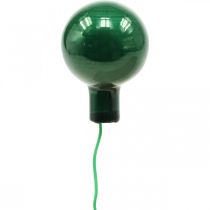 Produkt Mini bombki na drucie Ø25mm szkło zielone 140szt