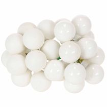 Produkt Mini szklane kule lustrzane w kształcie jagód na druciku, białe, 25 mm, 140 sztuk