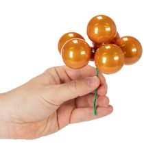 Produkt Miniaturowe bombki świąteczne na drucie, lustrzane jagody, kolorowe, 40 mm, 32 sztuki