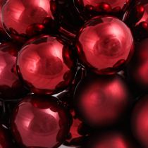Produkt Lustrzane kulki szklane z drutu jagodowego Bordeaux mix Ø20mm 140 szt