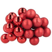 Produkt Lustrzane jagody czerwone matowe, błyszczące Ø1,5cm 140 szt