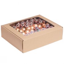 Produkt Lustrzane jagody Świąteczne szkło morelowe różowe Ø25mm 140 szt