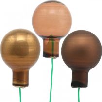 Mini bombki brązowe szklane lustrzane jagody Ø20mm mix 140szt