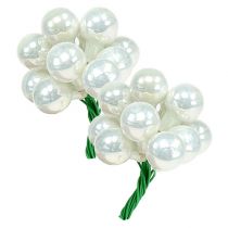 Produkt Jagody lustrzane Ø2cm emalia biała 140 szt