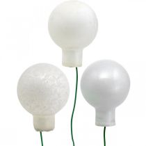 Produkt Mini bombki świąteczne białe marmurkowe różne lustrzane jagody Ø25mm 140 szt