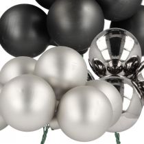 Produkt Mini Christmas Ball Silver, Anthracite Glass Ø40mm Mix 32szt.