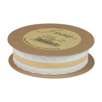 Produkt Wstążka koronkowa serduszka ozdobna wstążka koronkowa biała 25mm 15m