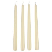 Produkt Świece stożkowe, świece w sztyfcie, kość słoniowa biała, 250/23 mm, 12 sztuk