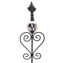 Produkt Palik ogrodowy z ozdobnym wzorem, dekoracyjnym kształtem i stylową metalową kulą, 90 cm, 2 sztuki