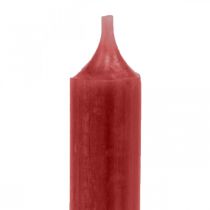 Świeca patyczkowa czerwona kolorowa świeca przelotowa rubinowa czerwona 120mm/Ø21mm 6szt.