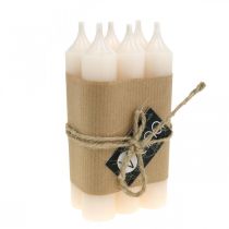 Produkt Świeca w sztyfcie biała kremowa dekoracja na świecę 120mm/Ř21mm 6 szt