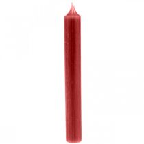 Rod świeca czerwona świeca kolor rubinowy 180mm/Ø21mm 6szt