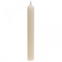 Rod świeca biała kremowa świeca woskowa 180mm/Ø21mm 6szt