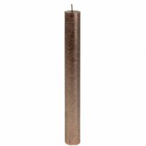 Produkt Świece stożkowe jednobarwne miedziane metaliczne 34mm×240mm 4 szt