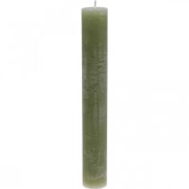 Produkt Świece jednobarwne oliwkowe świece w sztyfcie 34×240mm 4 szt