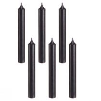Produkt Świece stożkowe świece czarne dekoracja świec Ø21mm 170mm 6 szt