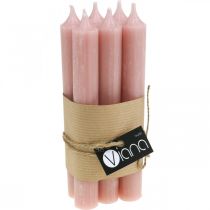 Produkt Świece stożkowe różowe, styl boho, Ø21/170mm, 6 sztuk