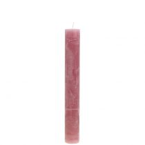 Produkt Świece stożkowe jednobarwne stary róż 34mm x 240mm 4 szt