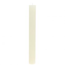 Produkt Świece stożkowe jednokolorowe kremowe 34mm x 300mm 4 szt