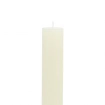 Produkt Świece stożkowe jednokolorowe kremowe 34mm x 300mm 4 szt