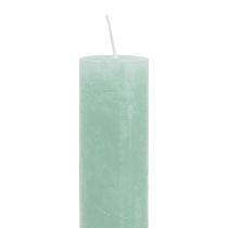 Produkt Świece stożkowe jednokolorowe jasnozielone 34mm x 300mm 4szt