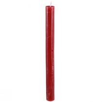 Produkt Świece stożkowe, świece jednokolorowe, ciemnoczerwone, 21×240mm, 12 sztuk